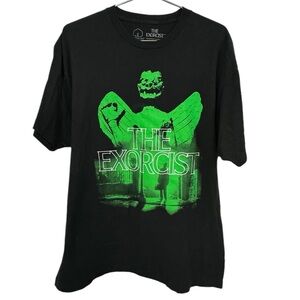 Retro The Exorcist Horror Movie Black & Green Men’s XL T-Shirt MINTY